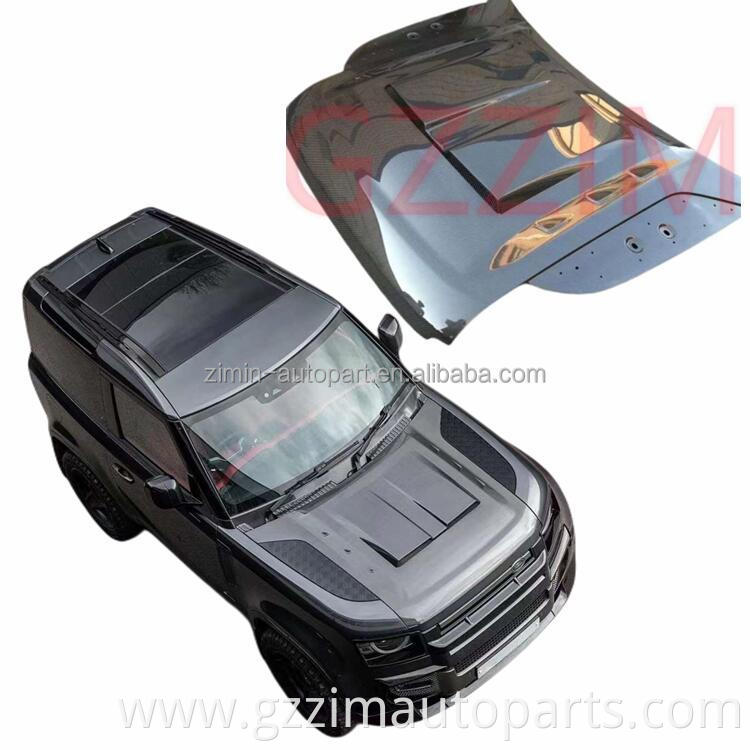 Car Engine Cover Car Carbon Fiber Hood Carbon Fiber Hood Bonnet For Defend*r 2022